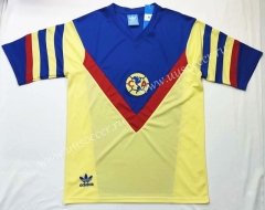 1987 Retro Version Club America Home Yellow Thailand Soccer Jersey AAA-912