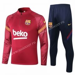 2020-2021 Barcelona Maroon Thailand Tracksuit Uniform-815