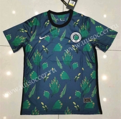 2020-2021 Nigeria Gray & Green Thailand Soccer Training Jersey-905