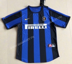 1999-2000 Retro Version Inter Milan Home Blue&Black Thailand Soccer Jersey AAA-HR