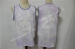 Limited Version Printing English Version NBA Lakers Light Purple #23 Jersey