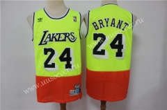 Retro Edition NBA Lakers Fluorescent green #24 Jersey
