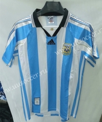 1998 Retro Version Argentina Home Blue and White Thailand Soccer Jersey AAA