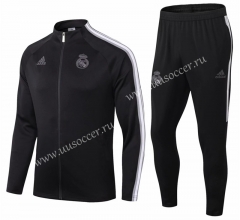 2020-2021 Real Madrid Black Thailand Soccer Jacket Uniform-411