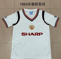1984 Retro Version Manchester United Away White Thailand Soccer Jersey AAA-AY