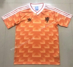 1988 Retro Version Netherlands Home Orange Thailand Soccer Jersey AAA-908