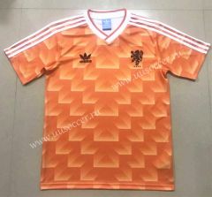 1988 Retro Version Netherlands Home Orange Thailand Soccer Jersey AAA-908