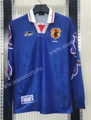 1996 Retro Version Japan Home Blue LS Thailand Soccer Jersey AAA-C1406
