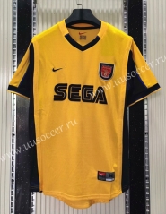 1999-2000 Retro Version Arsenal Away Yellow Thailand Soccer Jersey AAA-C1046