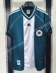 1998 Retro Version Germany Away White & Green Thailand Soccer Jersey-C1046