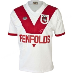 1979 Retro Version St. George Home Red Rugby Shirt