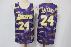 Limited Retro Version NBA Lakers Purple #24 Jersey