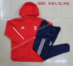 2020-2021 Juventus Red  Wind Coat Uniform With Hat-815