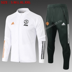 2020-2021 Manchester United White Thailand Soccer Jacket Uniform-815