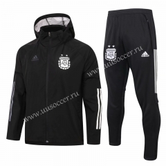 2020-2021 Argentina Black Wind Coat Uniform With Hat-815
