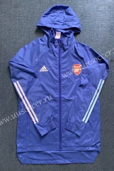 2020-2021 Arsenal Blue Trench Coats With Hat-WD