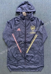 2020-2021 Arsenal Robal Blue Trench Coats With Hat-WD