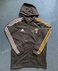 2020-2021 Juventus Black Wind Coat With Hat-WD