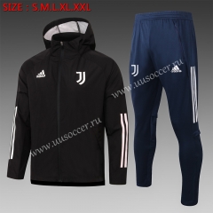 2020-2021 Juventus Black Wind Coat Uniform With Hat-815