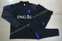 2020-2021 Korea Republic Black Thailand Soccer Tracksuit Uniform-815