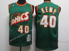 NBA Retro Version Seattle SuperSonics Green #40 Jersey