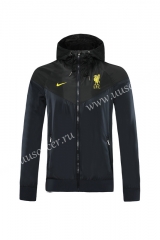 2020-2021 Liverpool Black Wind Coat With Hat-LH
