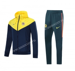 2020 Club América Royal Blue Thailand Wind Coat Uniform With Hat-LH