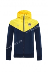 2020 Club América Royal Blue Thailand Wind Coat With Hat-LH