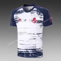 2020-2021 Real Madrid White Thailand Short-sleeved Tracksuit-815