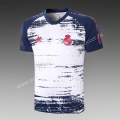 2020-2021 Real Madrid White Thailand Short-sleeved Tracksuit-815