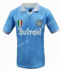 86-87 Retro version Napoli Blue Thailand Soccer Jersey AAA-503