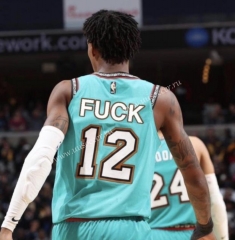 Nike Retro Version NBA Memphis Grizzlies Light Blue #12 (FUCK) Jersey