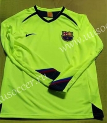 05-06 Retro Version Barcelona Fluorescent green Thailand LS Soccer Jersey AAA-811