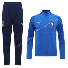 Traning Version 2020-2021 Italy Blue Thailand Soccer Jacket Uniform-LH