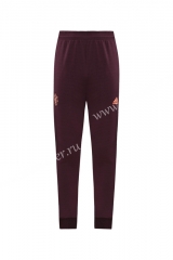 2020-2021 Manchester United Maroon Red Soccer Jacket Long Pants-LH