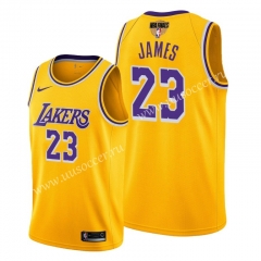 2020 Final edition Lakers NBA Yellow #23 With Final Logo Jersey
