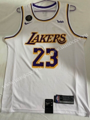 Lakers NBA White #23 Jersey