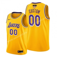 2020 Final edition Lakers NBA Yellow #00 With Final Logo Jersey