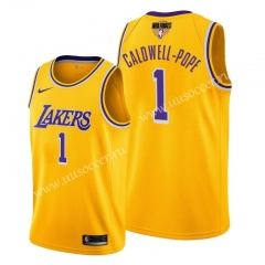 2020 Final edition Lakers NBA Yellow #1 With Final Logo Jersey