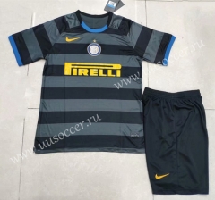 2020-2021 Inter Milan 3rd Away Black & Gray Soccer Uniform
