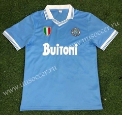 86-87 Retro Version Napoli Home Blue Thailand Soccer Jersey AAA-503