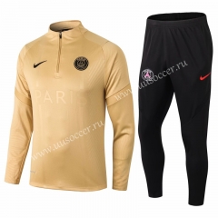 2020-2021 Paris SG Golden Thailand Soccer Tracksuit Uniform-411