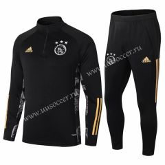 2020-2021 Ajax Black Thailand Soccer Tracksuit Uniform-411