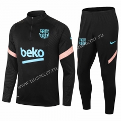 2020-2021 Barcelona Black Thailand Tracksuit Uniform-411