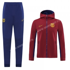 2020-2021 Barcelona Maroon Thailand Soccer Jacket Uniform With Hat-LH