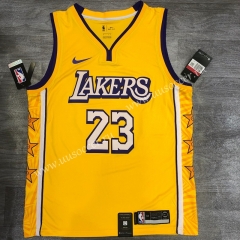 Lakers NBA Yellow #23 Jersey-311