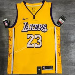 Lakers NBA Yellow #23 Jersey-311