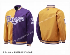 Commemorative Edition NBA Los Angeles Lakers Purple & Golden Jacket Top-SJ