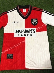 95-96 Retro Version Rangers AwayRed & White Thailand Soccer Jersey AAA-503