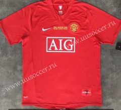 UEFA Champions League 07-08 Retro Version Manchester United Home Red Thailand Soccer Jersey AAA-510